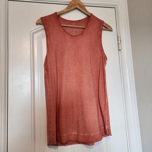 Orange Scoop Neck Modal Cotton Tank Top Small Carbon2Cobalt